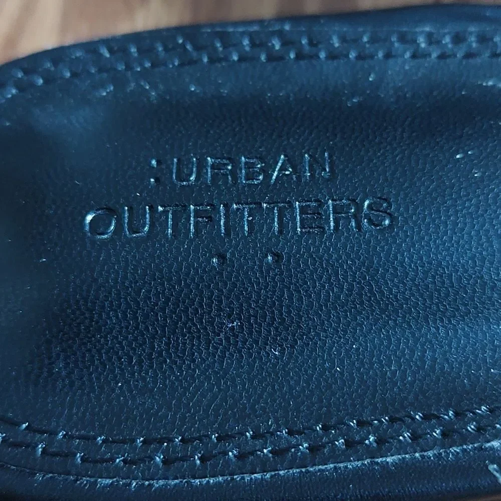 Urban Outfitters Black Satin Bow Mules Shoes Sz 10 - Picture 5 of 6